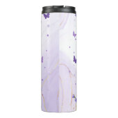 Eleganter Lila Lavendel Beste Oma mit Namen Thermosbecher (Rückseite)