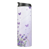 Eleganter Lila Lavendel Beste Oma mit Namen Thermosbecher (Nach rechts gedreht)