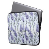 Eleganter Lila Lavendel Laptopschutzhülle (Vorderseite Links)