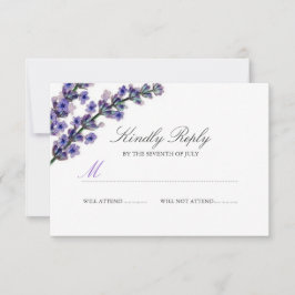 Eleganter Lila Lavender Wedding RSVP