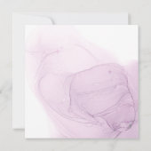 Eleganter Lila Lotus Save the Date Einladung (Rückseite)