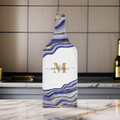 Eleganter Lila Marmorboden Agate Mit Monogramm Schneidebrett