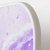 Eleganter Lila Marmorname Mit Monogramm Player Pickleball Schläger (Linke Seite)