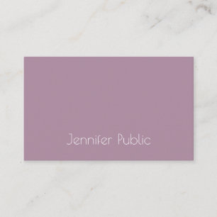 Eleganter Lila, moderner Minimalistischer Template Visitenkarte