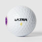 Eleganter Lila Monogramm-Stil Golfball (Logo)