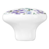 Eleganter Lila Musterzieher Keramikknauf (Seitenansicht)