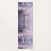 Eleganter Lila Name Yogamatte (Rückseite)