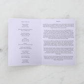 Eleganter Lila Obituary Bereavement Service Programm (Innenseite)