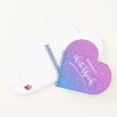 Eleganter, lila Obre Glitzer Sketchbook Notizblock (Innenseite)