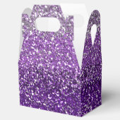 Eleganter Lila Ombre Glitzer Funkelnd Geschenkschachtel (Geöffnet)