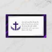 Eleganter Lila Pastor Visitenkarte (Rückseite)