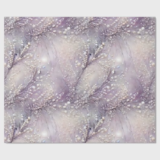 Eleganter Lila Perlmuttwein Geschenkpapier (Flach)