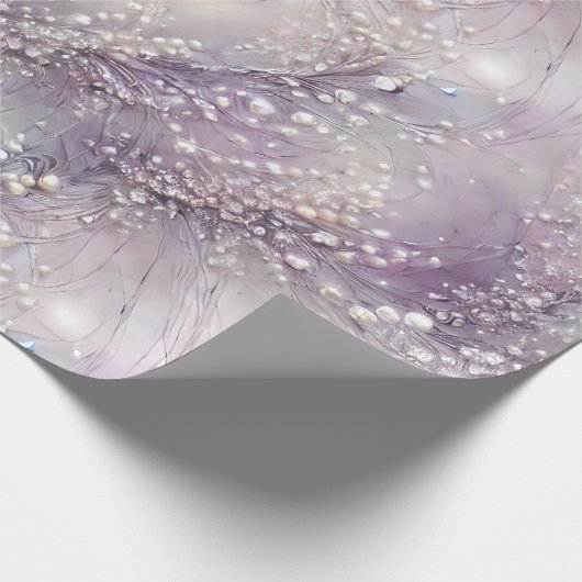 Eleganter Lila Perlmuttwein Geschenkpapier (Ecke)