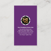 Eleganter Lila religiöser Ichthus-Fischpastor Visitenkarte (Rückseite)