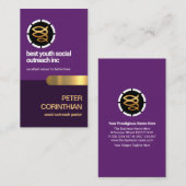 Eleganter Lila religiöser Ichthus-Fischpastor Visitenkarte (Vorne/Hinten)