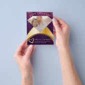 Eleganter Lila Ring Save the Date Fotokarte Flyer (Gruppe)