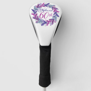 Eleganter Lila Rosa Kraut 60. Geburtstag Golf Headcover