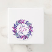 Eleganter Lila Rosa Kraut 65. Geburtstag Geschenkanhänger (Beispiel)