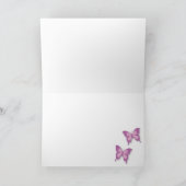 Eleganter Lila Schmetterling Dank Babydusche Dankeskarte (Innenseite)