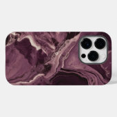 Eleganter Lila schwarzer Marmor Cool Case-Mate iPhone Hülle (Rückseite (Horizontal))