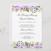 Eleganter Lila Service Einladung (Vorne/Hinten)