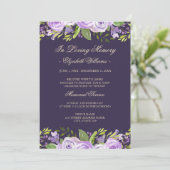 Eleganter Lila Service Einladung (Stehend Vorderseite)