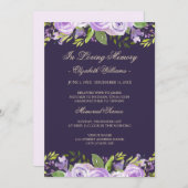 Eleganter Lila Service Einladung (Vorne/Hinten)