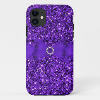 Eleganter Lila Silberschmuck Look Case-Mate iPhone Hülle