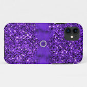 Eleganter Lila Silberschmuck Look Case-Mate iPhone Hülle (Rückseite (Horizontal))