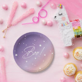 Eleganter Lila Sunset Boo! Halloween-Party Pappteller (Party)