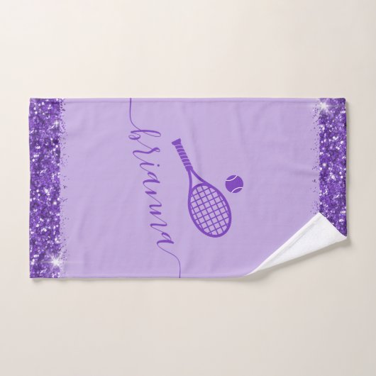Eleganter Lila Tennis-Glitzer Handtuch (Handtuch)