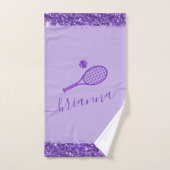 Eleganter Lila Tennis-Glitzer Handtuch (Handtuch)