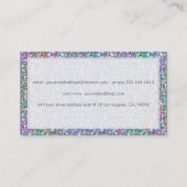 Eleganter Lila Tint Glitzer & Glitzern Visitenkarte (Rückseite)