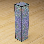 Eleganter Lila Tint Glitzer & Glitzern Weinbox<br><div class="desc">Eleganter pastellfarbener lila Glitzer und Glitzern-Textur Muster. Verfügbar auf anderen Produkten.</div>