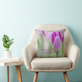 Eleganter Lila Tulips glücklicher Muttertag Kissen