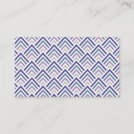 Eleganter lila und aquamariner geometrischer visitenkarte