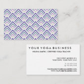 Eleganter lila und aquamariner geometrischer visitenkarte (Vorne/Hinten)