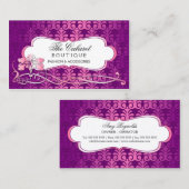 Eleganter lila und rosa Schimmer Visitenkarte (Vorne/Hinten)