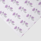 Eleganter Lila- und Silberblütenschmuck Seidenpapier (Ausschnitt)