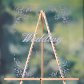 Eleganter Lila Vintager Rahmen Hochzeitsempfang Acrylschild (Neutral)