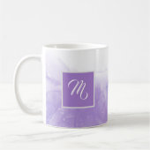 Eleganter Lila Violet Individuelle Name Kaffeetasse (Links)