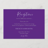 Eleganter Lila Wash Ultra Violet Empfang Begleitkarte (Vorderseite)