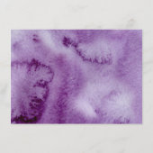 Eleganter Lila Wash Ultra Violet Empfang Begleitkarte (Rückseite)