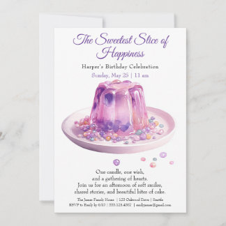 Eleganter lila Wasserfarbenkuchen Einladung zum Ge