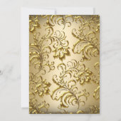 Eleganter Lila Weißer Champagner Einladung (Rückseite)