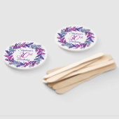 Eleganter Lila Wreath Pink 30. Geburtstag Fächer (Non-assembled)