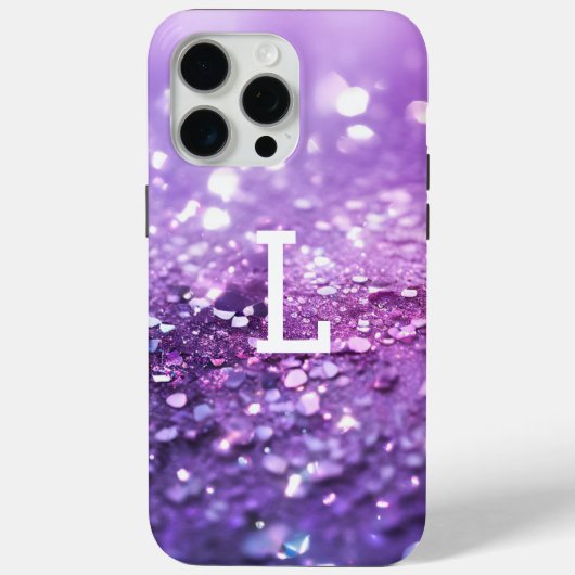 Eleganter Lilac-Glitzer-Hintergrund Case-Mate iPhone Hülle (Rückseite)