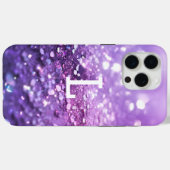 Eleganter Lilac-Glitzer-Hintergrund Case-Mate iPhone Hülle (Rückseite (Horizontal))