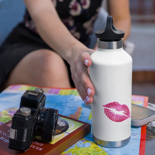 Eleganter Lipstick Kiss Pink Fashion Lips Makeup Aufkleber