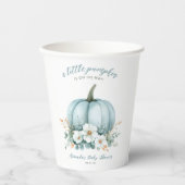 Eleganter Little Pumpkin on Say Boy Baby Shower Pappbecher (Vorderseite)